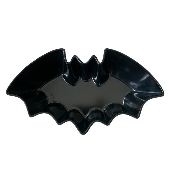 Christian Siriano BLACK BAT Melamine Bowls 7.5x2 Set of 4 Spooky Halloween NEW - Picture 1 of 13